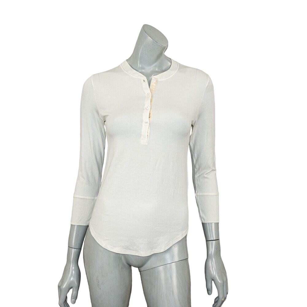 MAJESTIC FILATURES Henely Blouse ivory beige size 3